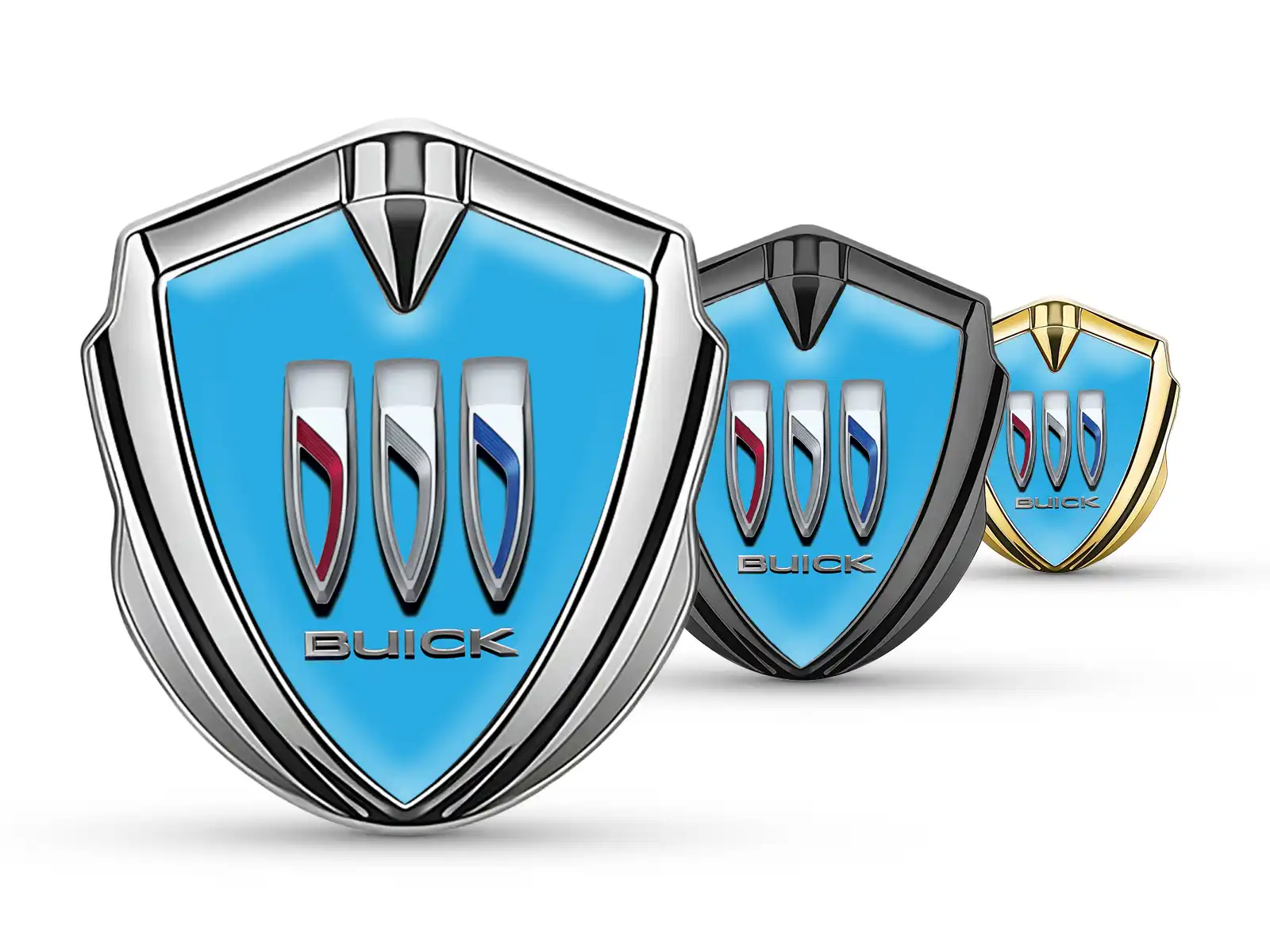 Buick Emblem Metall Abzeichen Renn Look Glanz Finish